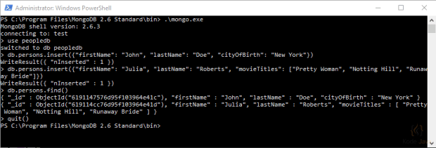 Running MongoDB Shell