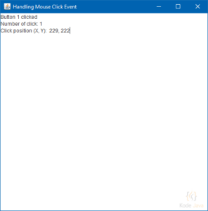Handling Mouse Click Event