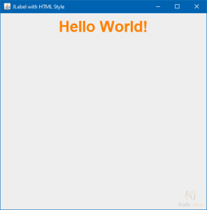 JLabel with HTML Style