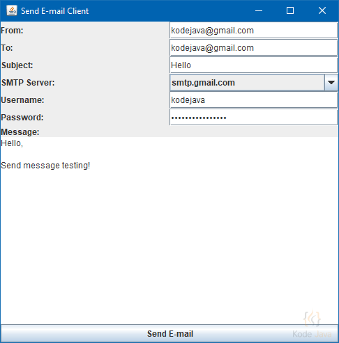 Simple E-mail Client