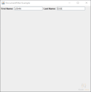 JTextField Uppercase Text