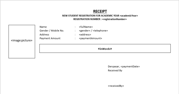 MS Word Mail Merge Template