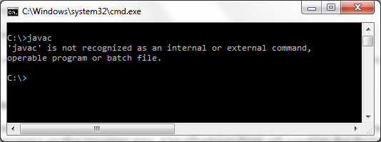 javac command is not recognized