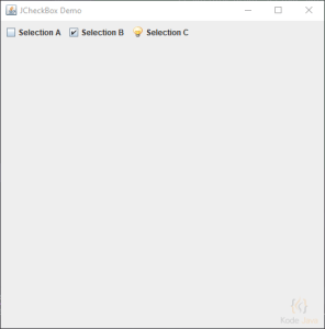 Swing JCheckBox Demo