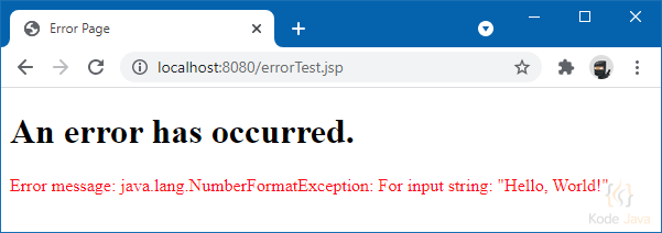 JSP Error Page Demo