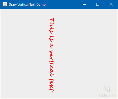 Draw 2D Vertical Text