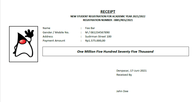 Mail Merge Result Document