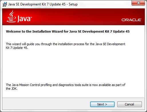 Installation Wizard Welcome Screen